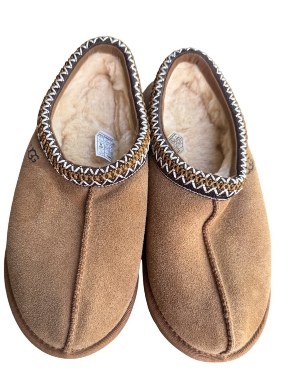UGG Tasman Chestnut Slippers Womens Size 7 Suede Sheepskin Lined Shoes 1019066K - Picture 7 of 14